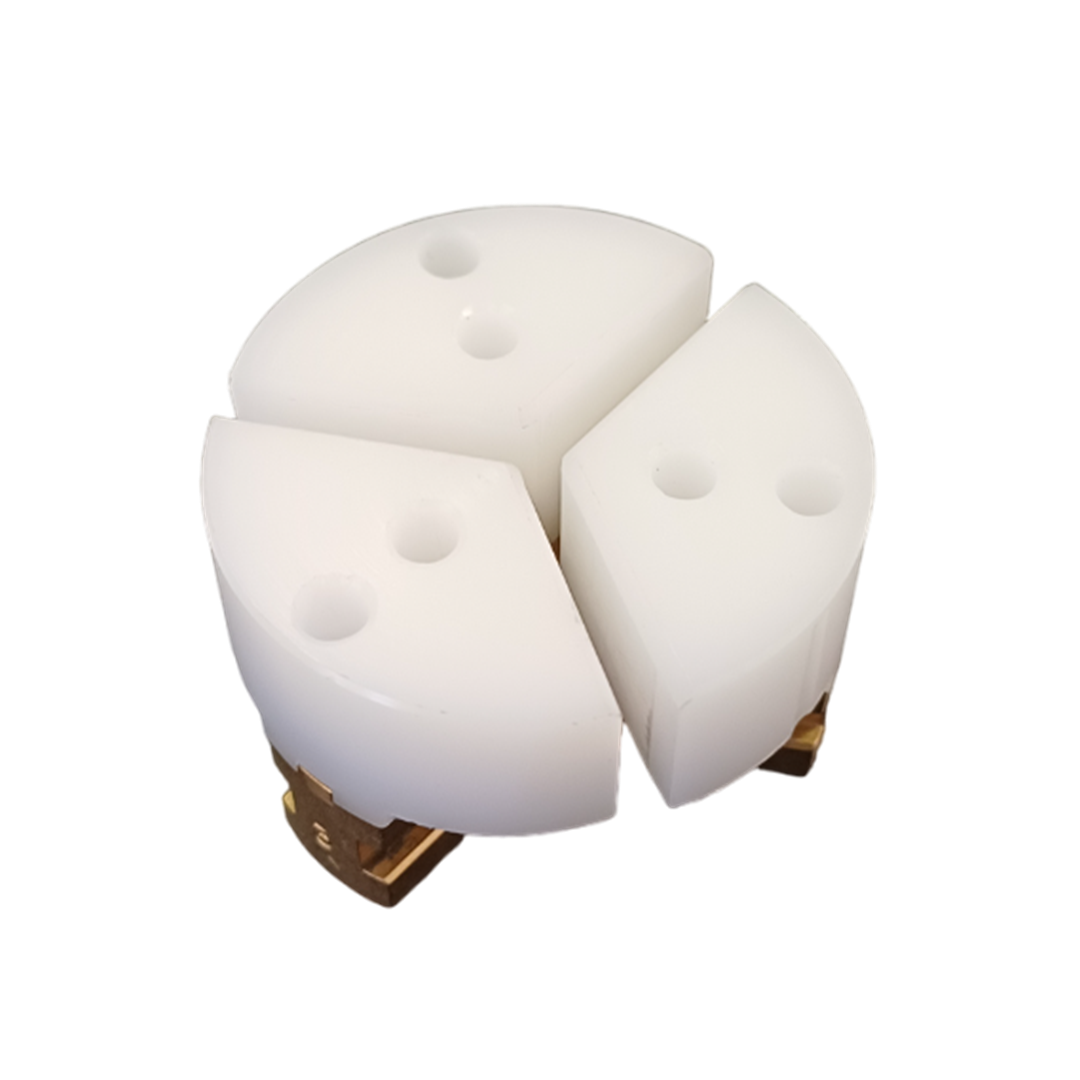 62627 </BR>Jeu de 3 mors flasques - Delrin